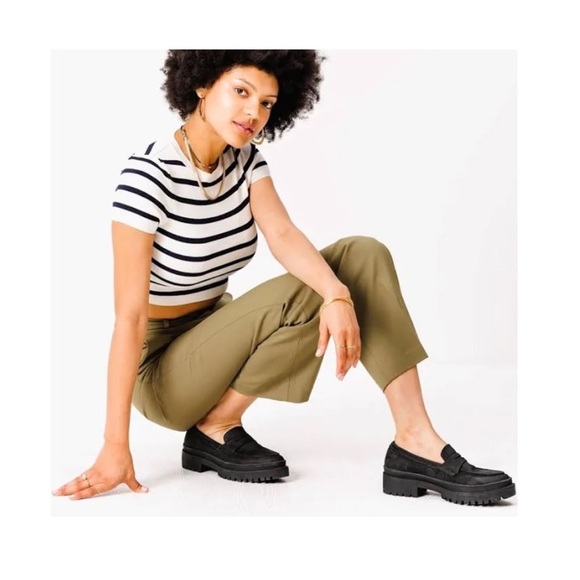 LIKE NEW Portland Leather Patina Zoe chunky platform leather penny loafers - Picture 2 of 13